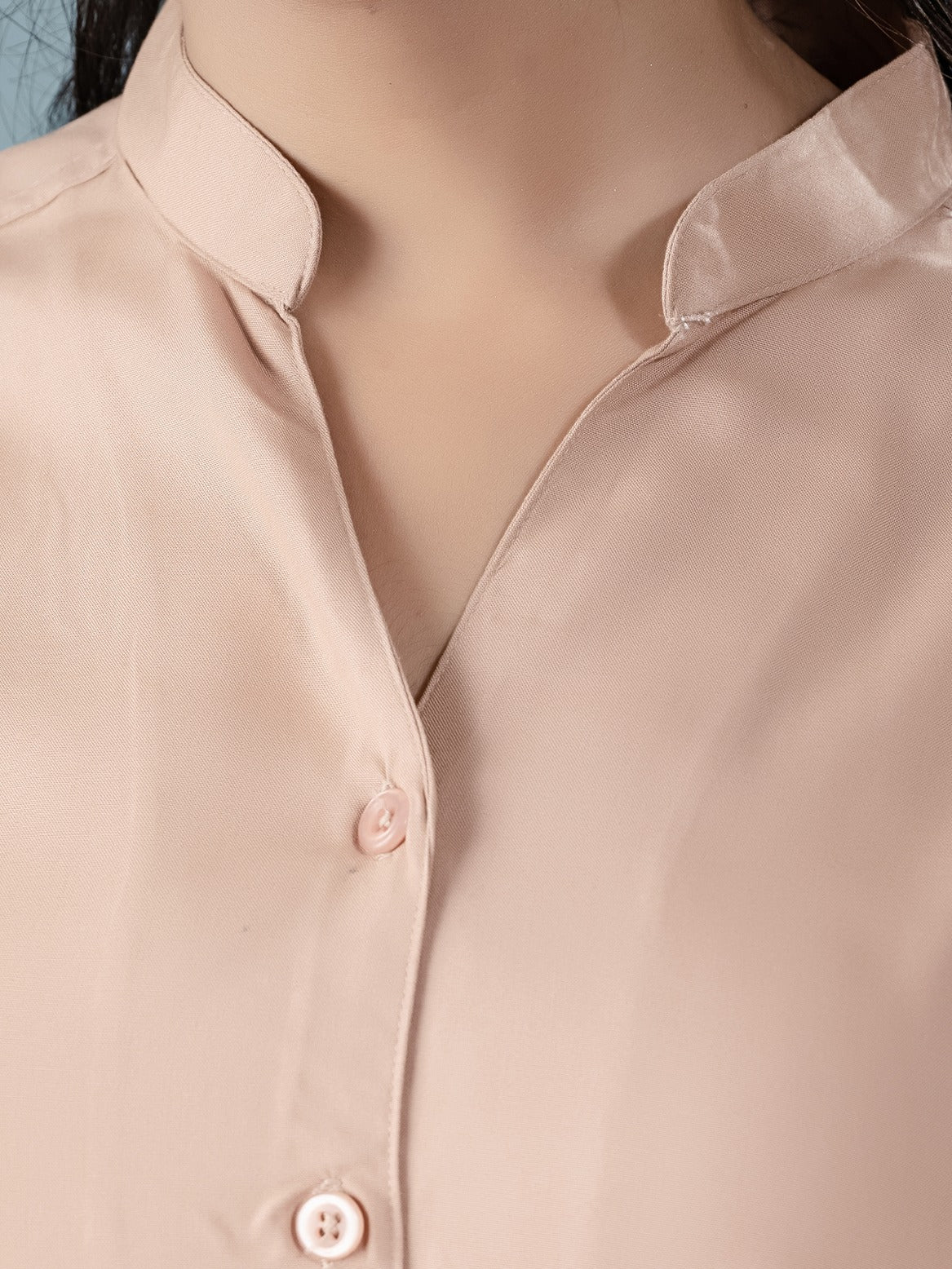 Women Solid Chiku Viscose Shirt